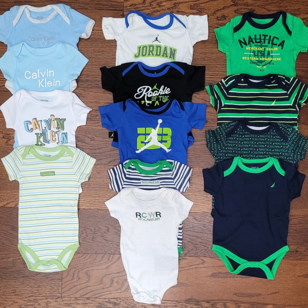 0-3/3 Brand Name Onesie Bundle